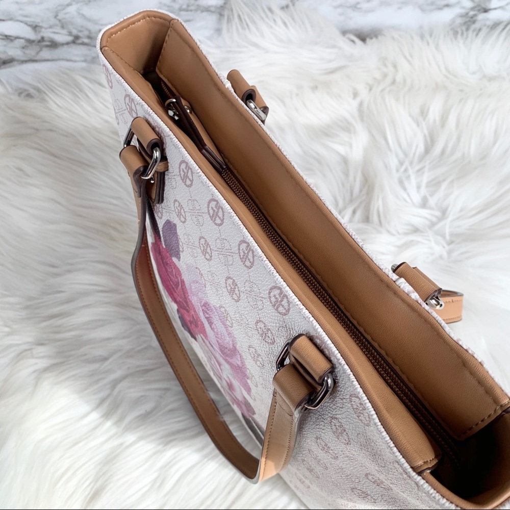 Giani Bernini Signature Rose Tote Shoulder Bag - Picture 8 of 15